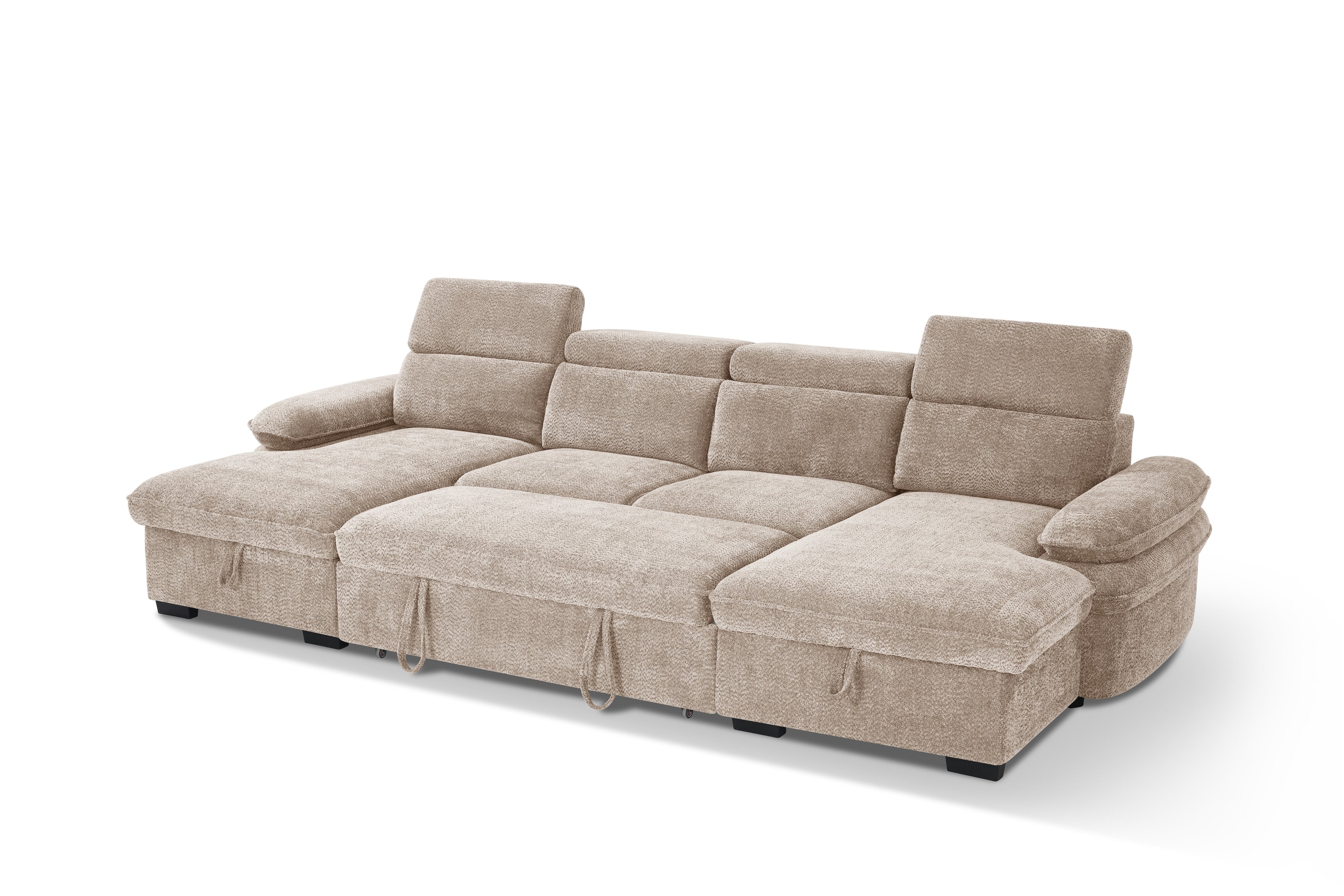 Hudson Sofabed Beige U Shape Corner