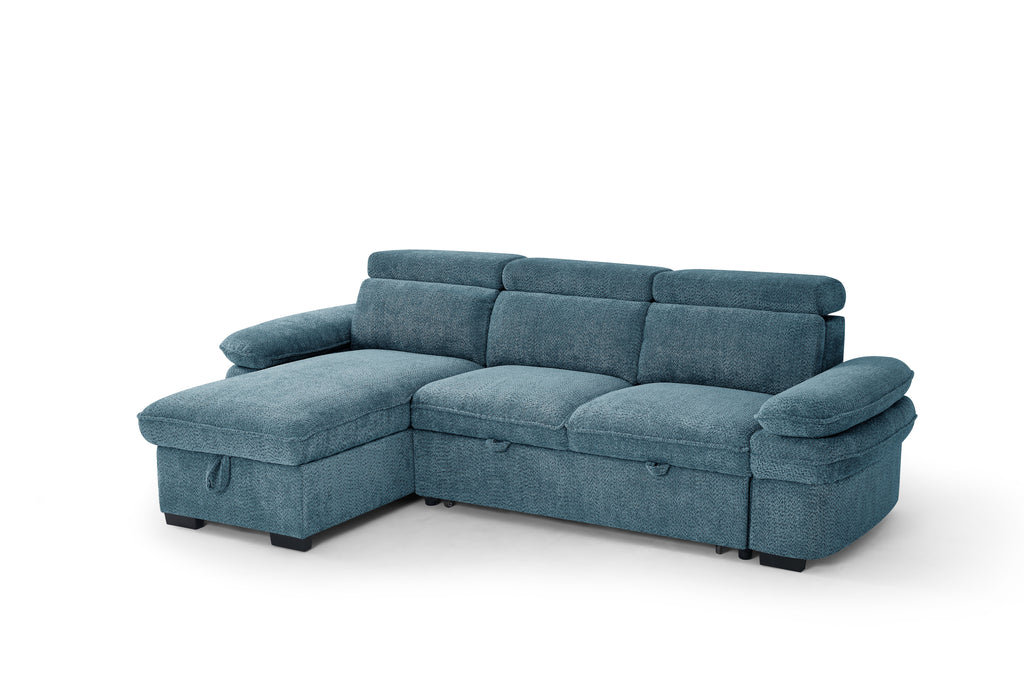 Hudson Sofabed Blue Universal Corner Sofa