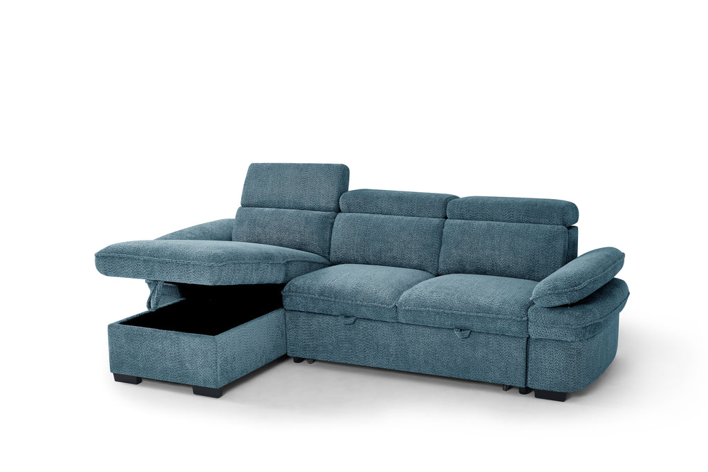 Hudson Sofabed Blue Universal Corner Sofa