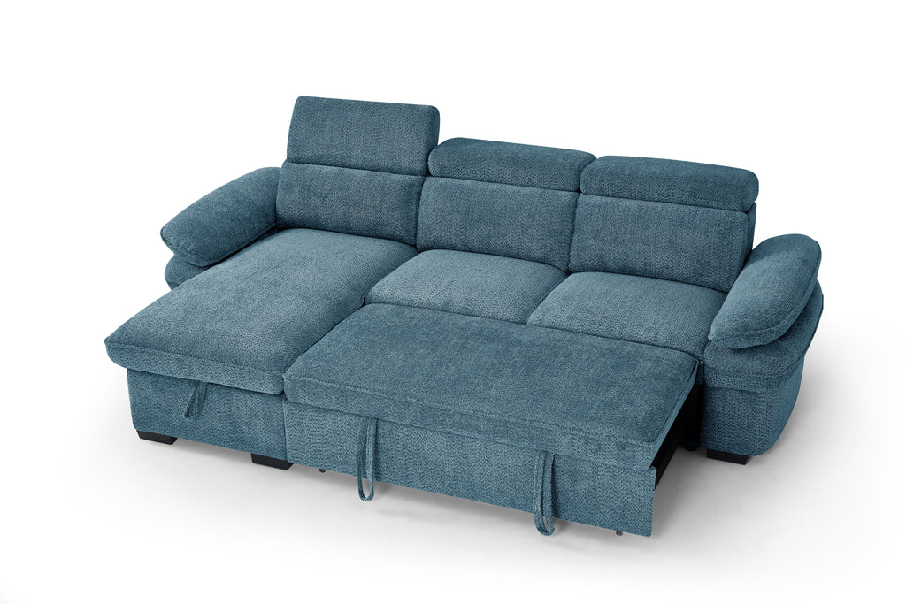 Hudson Sofabed Blue Universal Corner Sofa