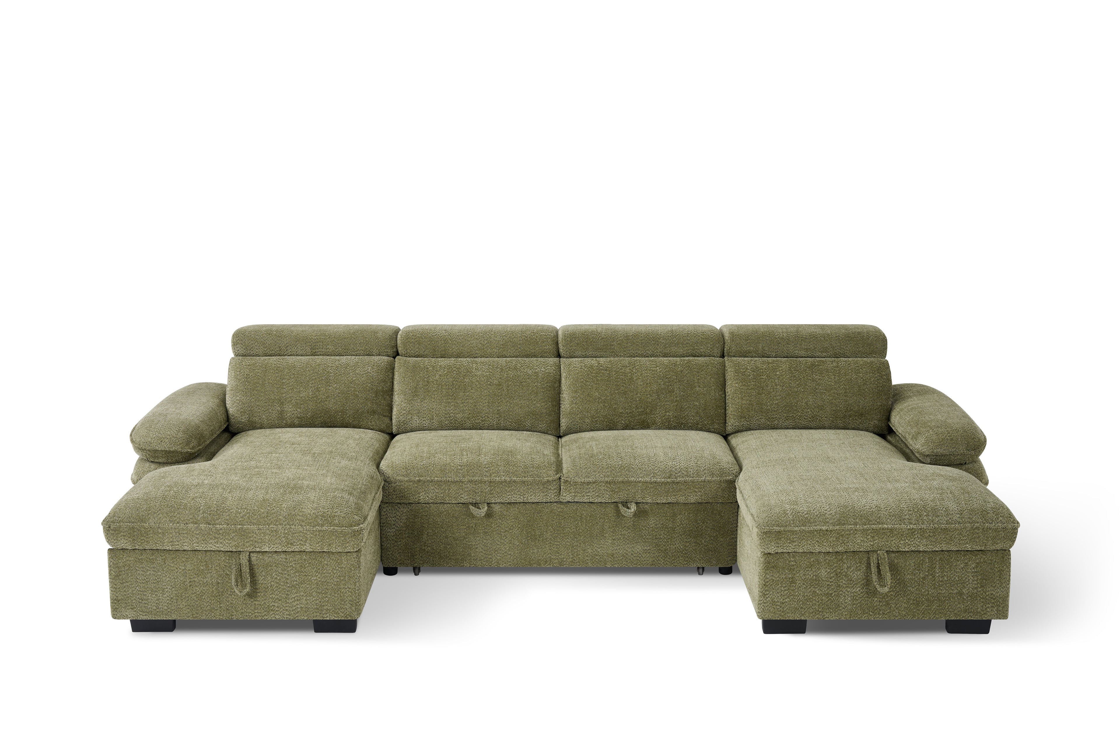 Hudson Sofabed Blue U Shape Corner
