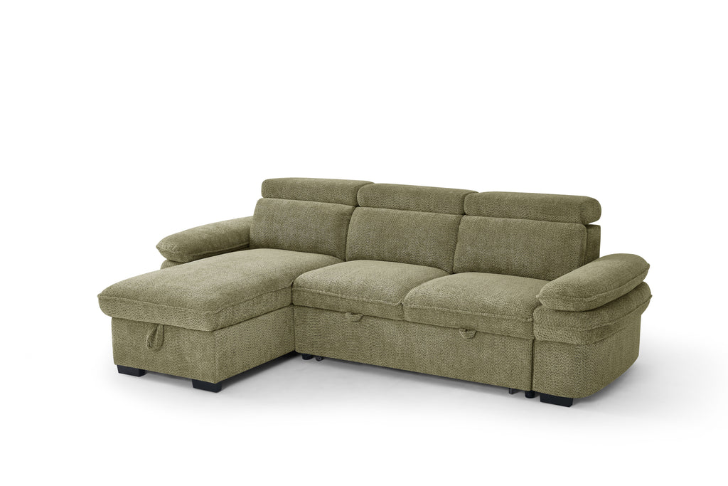 Hudson Sofabed Green Universal Corner