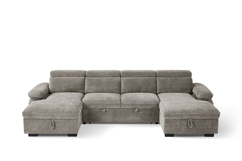 Hudson Sofabed Grey U Shape Corner