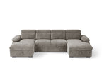 Hudson Sofabed Grey U Shape Corner