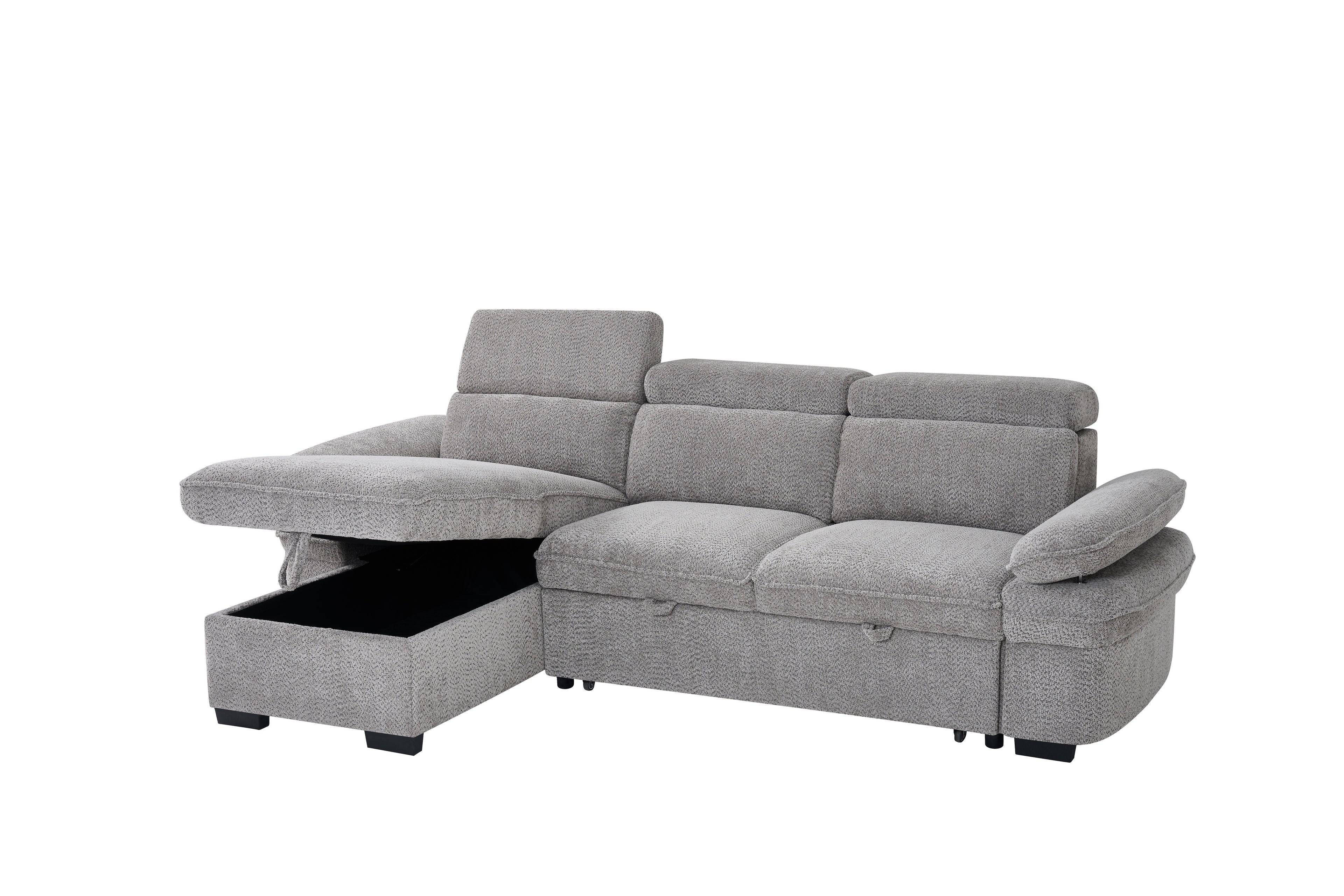 Hudson Sofabed Grey Universal Corner Sofa