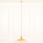 Factory Style Mustard Yellow Enamel Painted 36cm Pendant Light