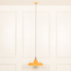 Factory Style Mustard Yellow Enamel Painted 46cm Pendant Light