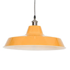 Factory Style Mustard Yellow Enamel Painted 46cm Pendant Light