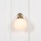 Brushed Gold Style Brass Wall light with Frosted Glass