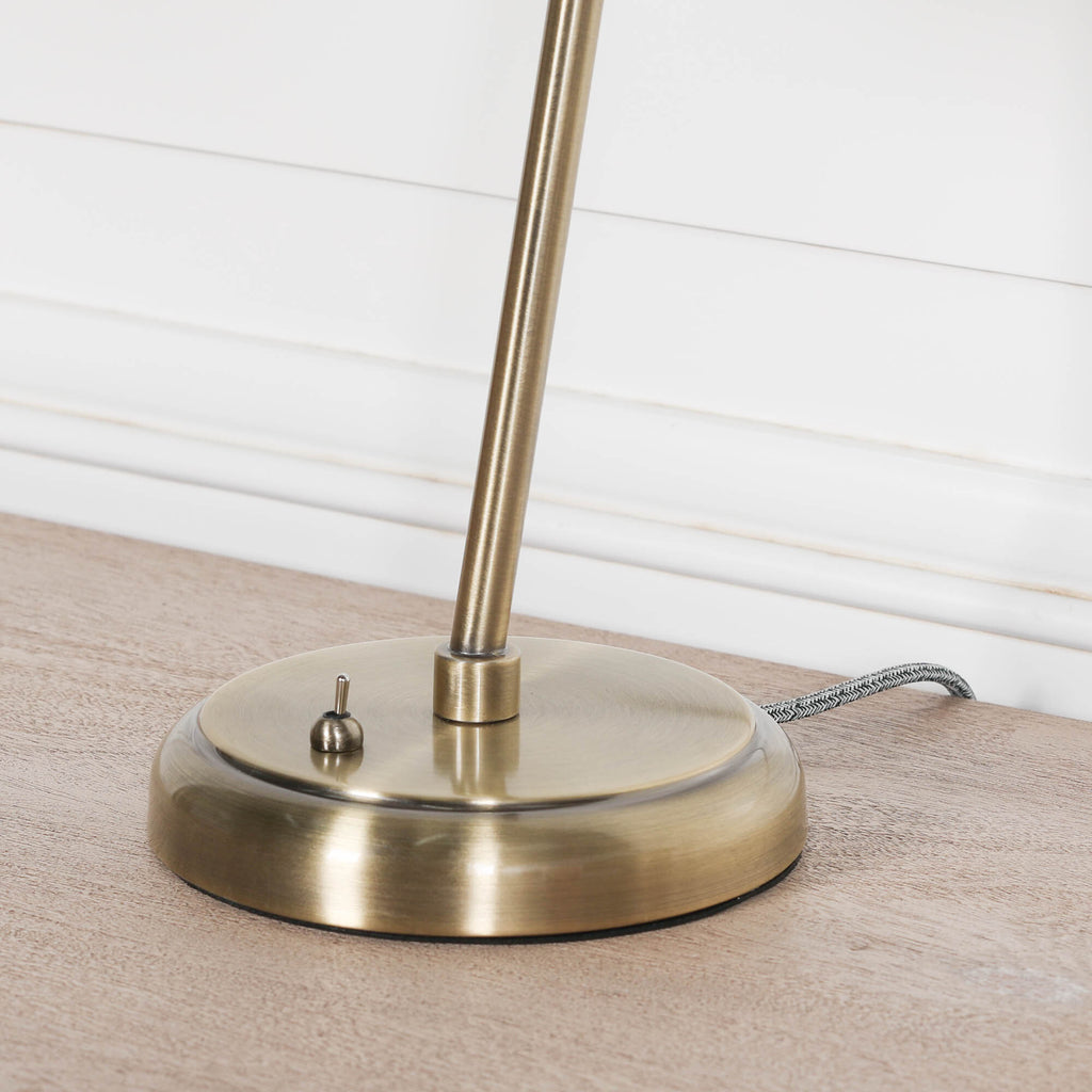 Industrial Style Stain Brass Metal Table Lamp with Shade