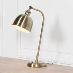 Industrial Style Stain Brass Metal Table Lamp with Shade