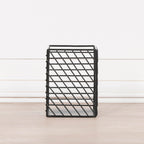 Black Painted Square Metal Storage Basket