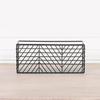 Black Painted Rectangular Metal Storage Basket