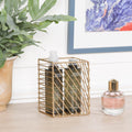 Gold Painted Square Metal Storage Basket
