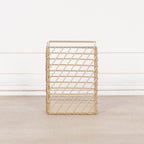 Gold Painted Square Metal Storage Basket