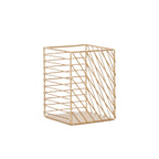 Gold Painted Square Metal Storage Basket