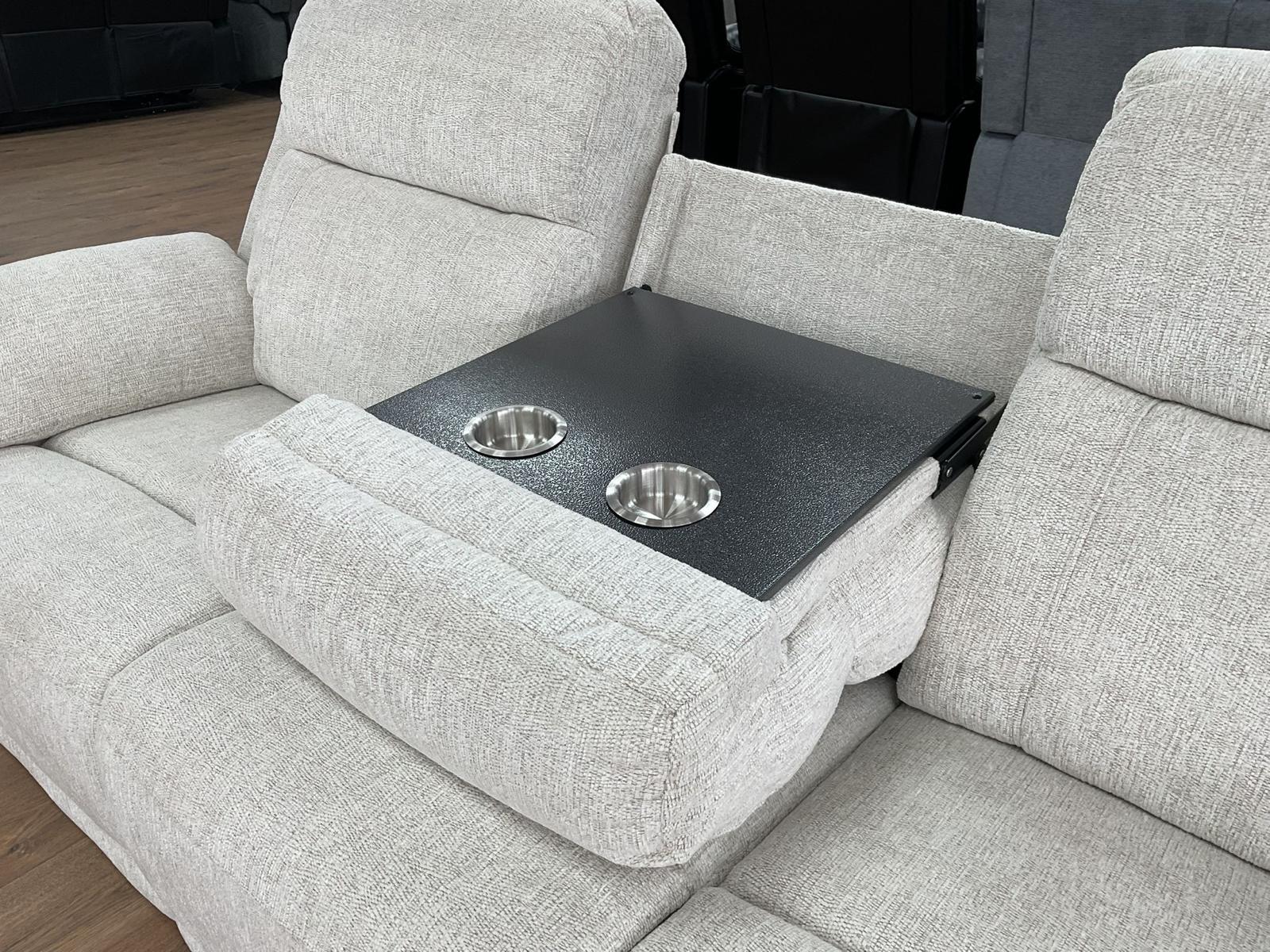 Owen Power Recliner Beige 3 Seater