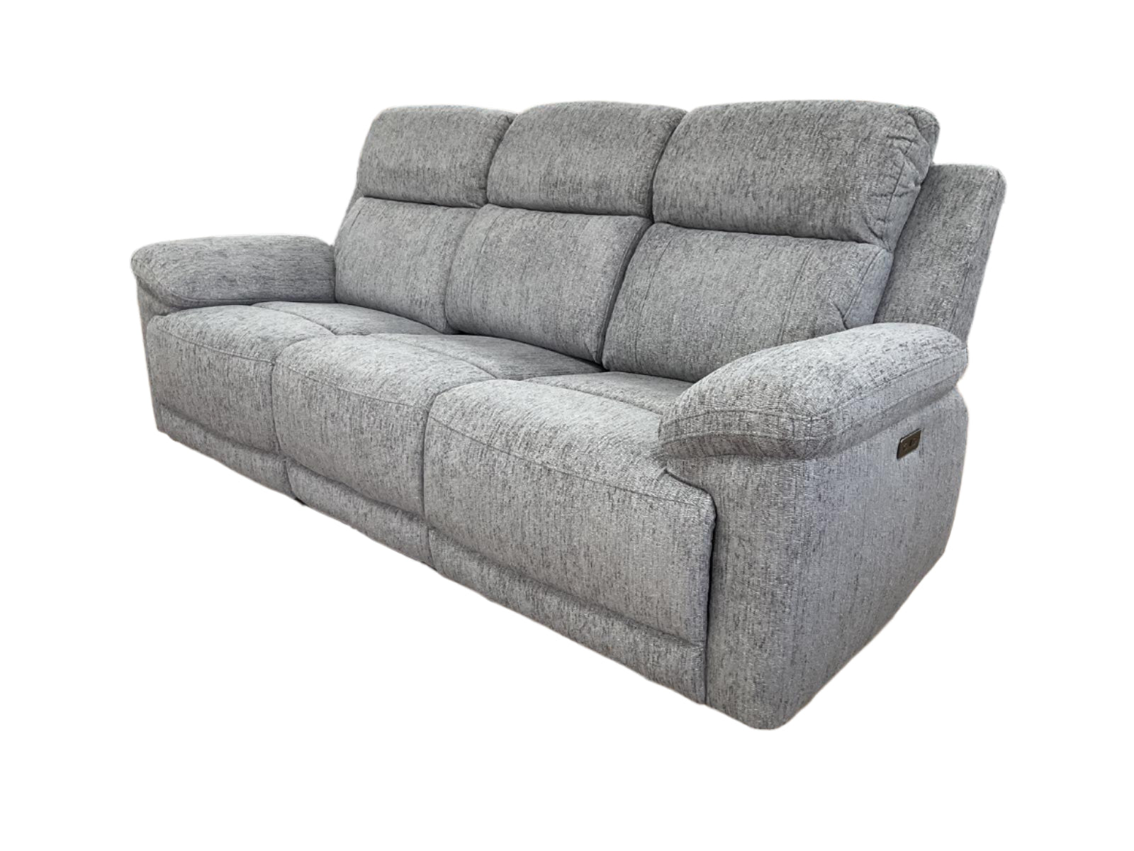 Owen Power Recliner Grey 3 Seater