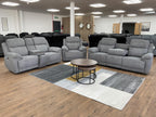 Owen Power Recliner Grey 3 Seater