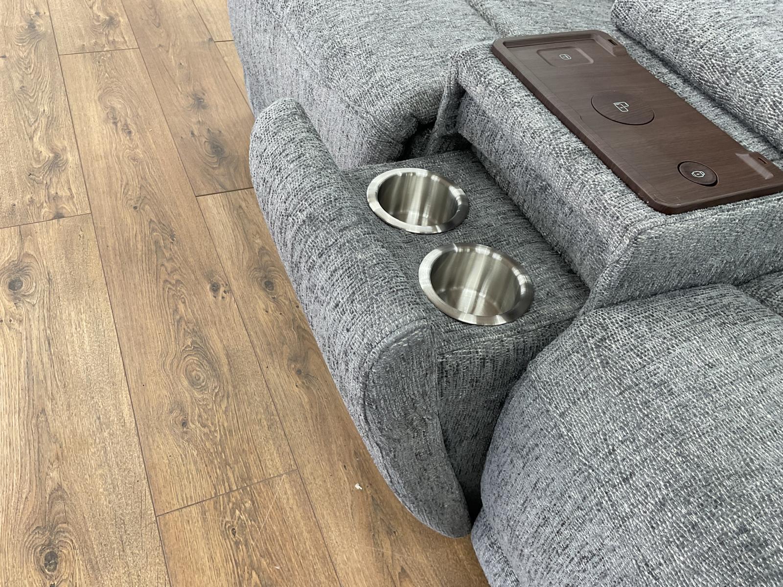 Owen Electric Recliner Grey 2 Seater