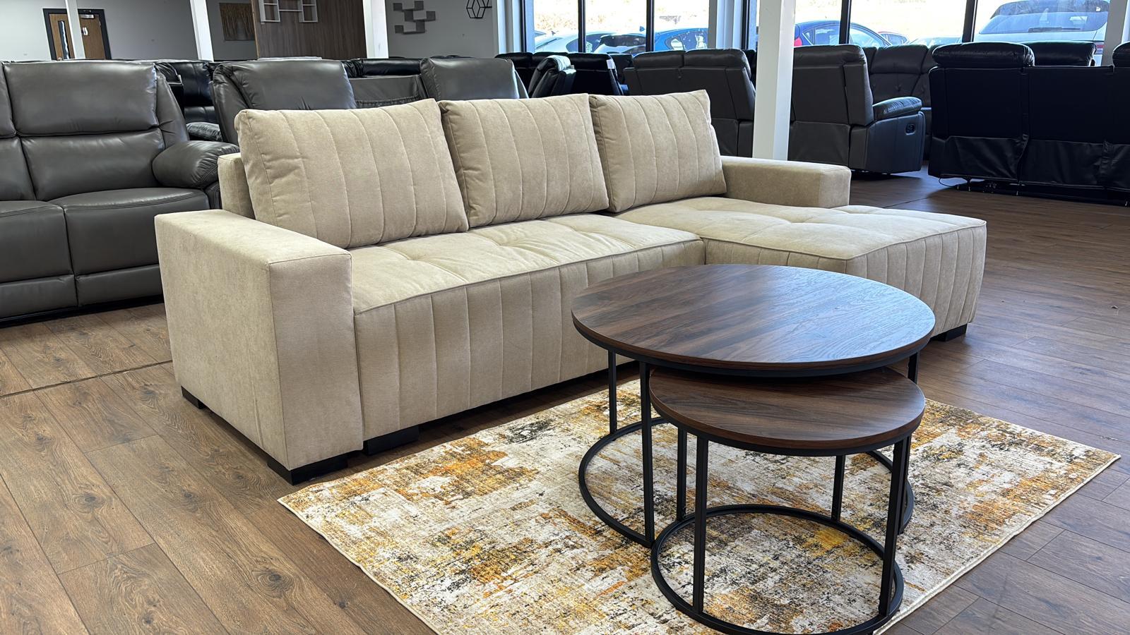 Hugo Sofabed Beige Right Hand Facing Corner