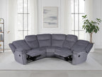 Myra Recliner Sofa Grey Fabric Large Corner