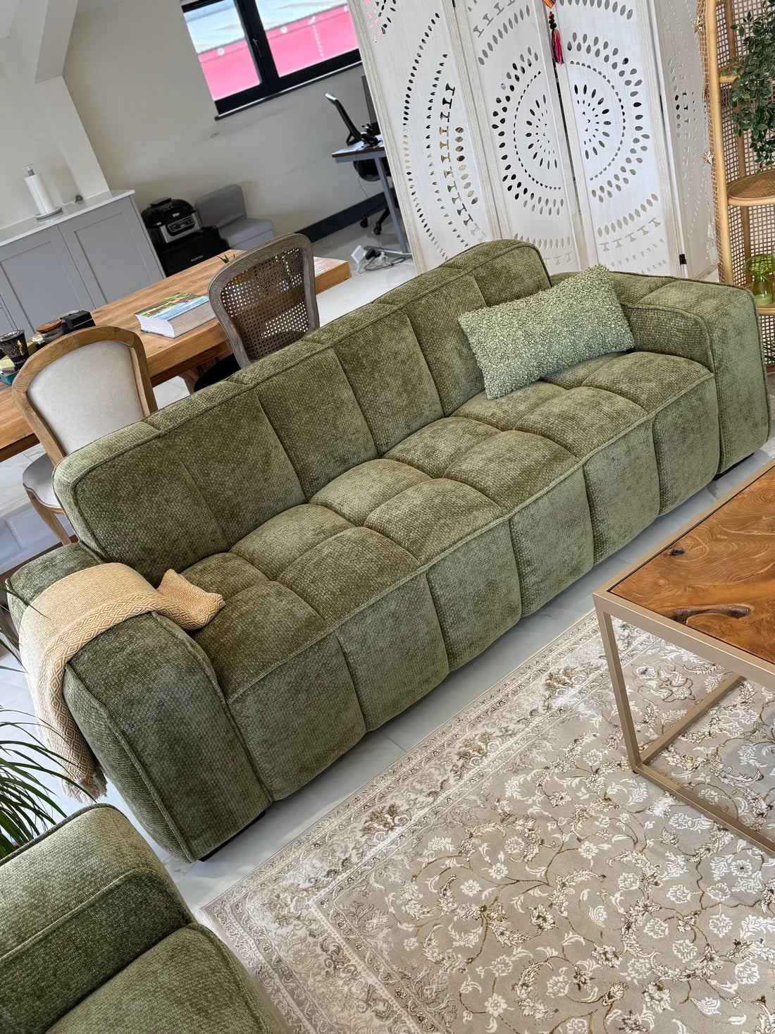 Paris Sofa Olive 3 Seater Sofa