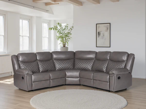 Myra Recliner Sofa Grey Large Corner