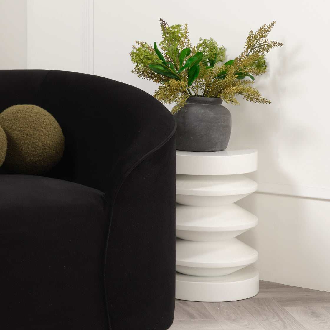IRIS WHITE SIDE TABLE