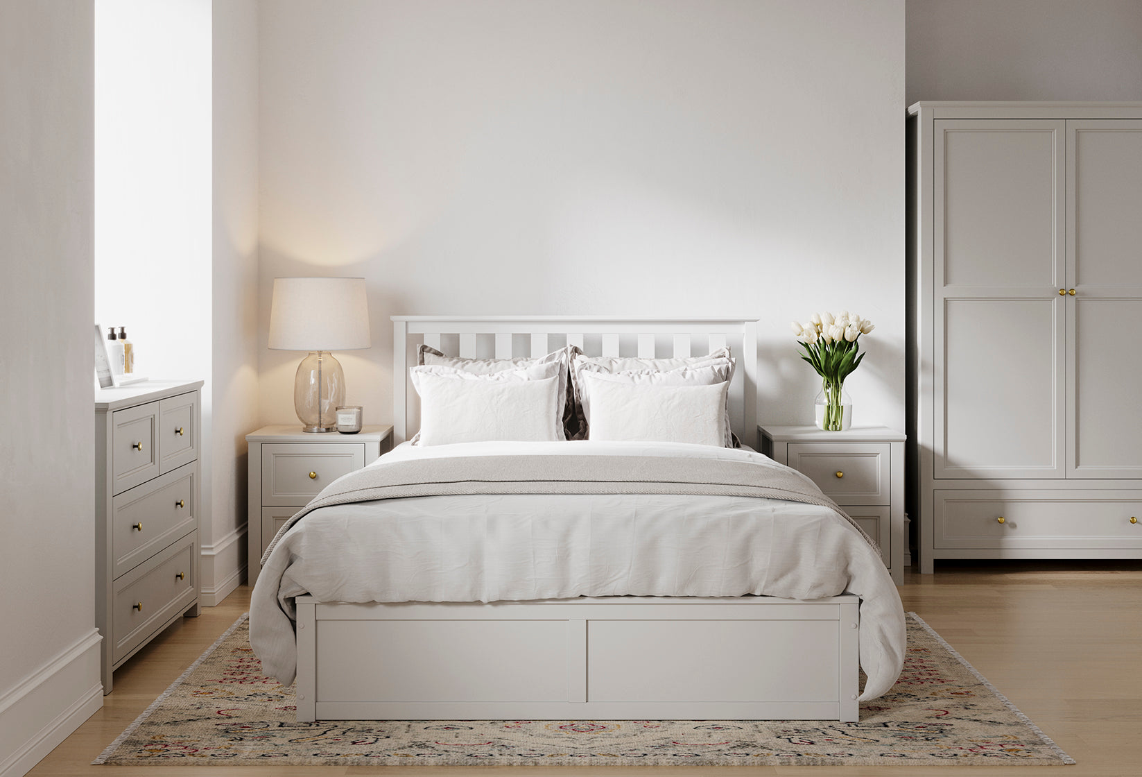 Oxford Kingsize Bed White