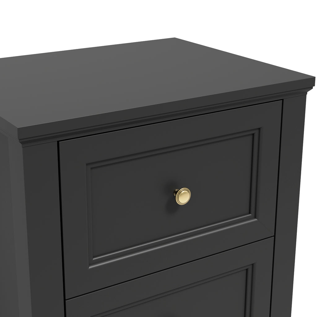 IVES BLACK BEDSIDE CABINET