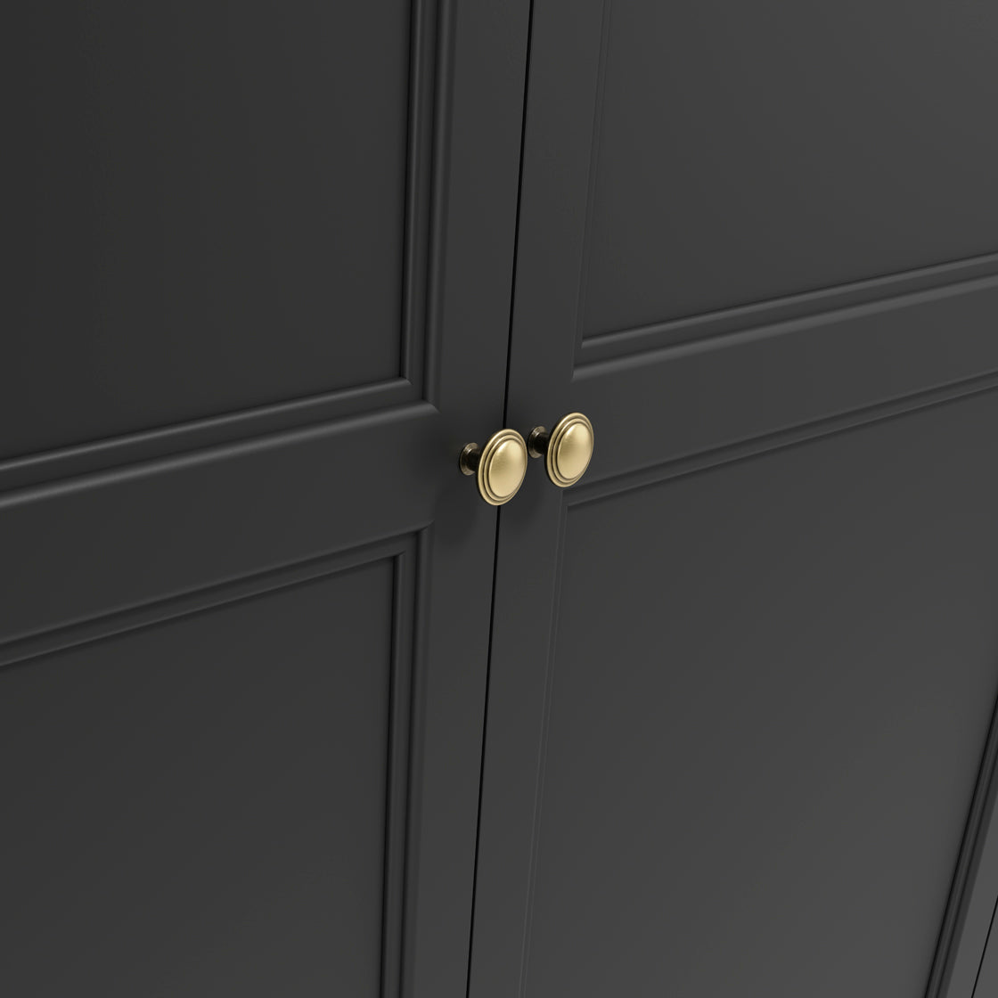 IVES BLACK 2 DOOR WARDROBE