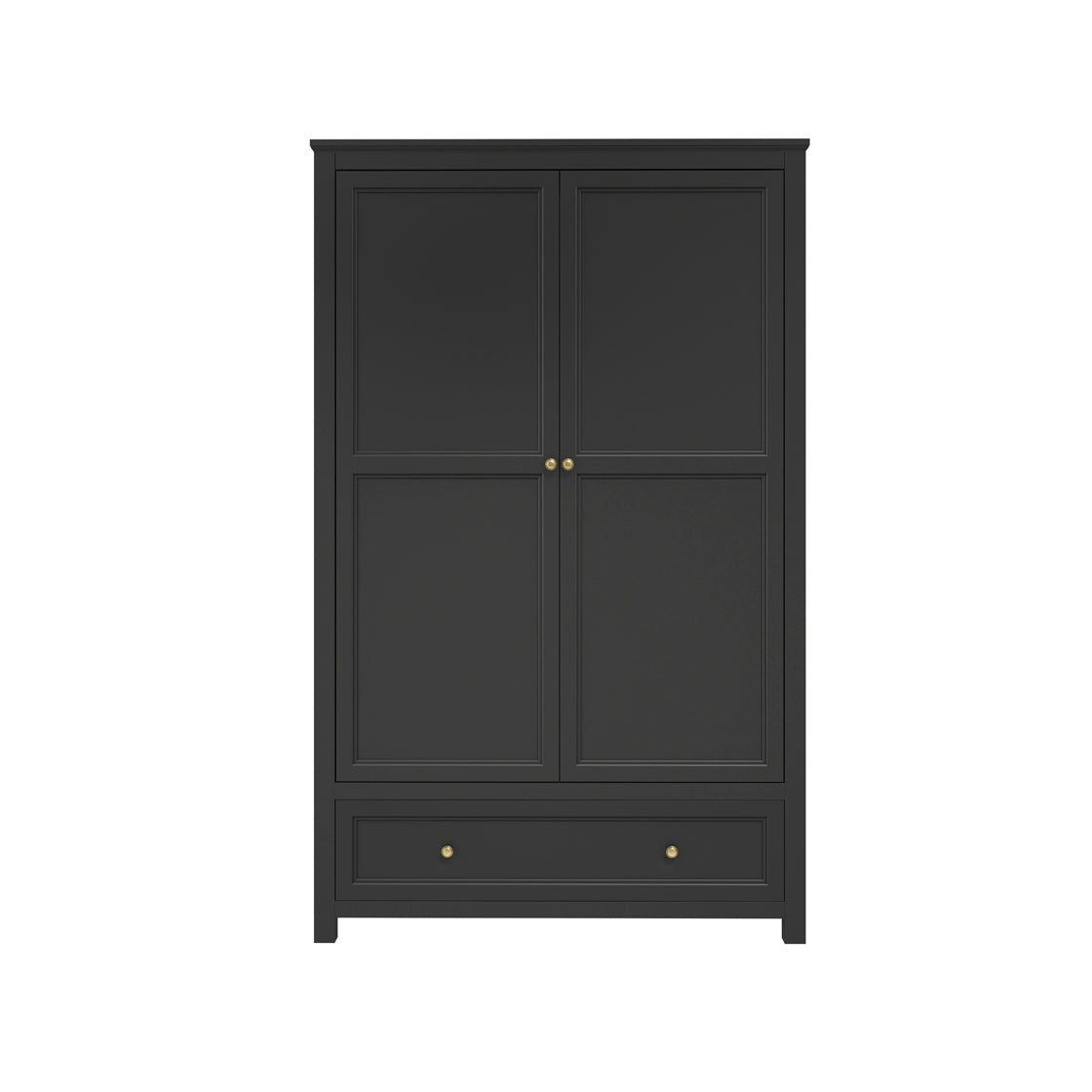 IVES BLACK 2 DOOR WARDROBE