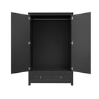 IVES BLACK 2 DOOR WARDROBE