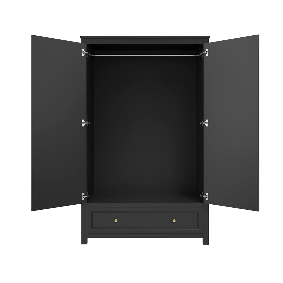 IVES BLACK 2 DOOR WARDROBE
