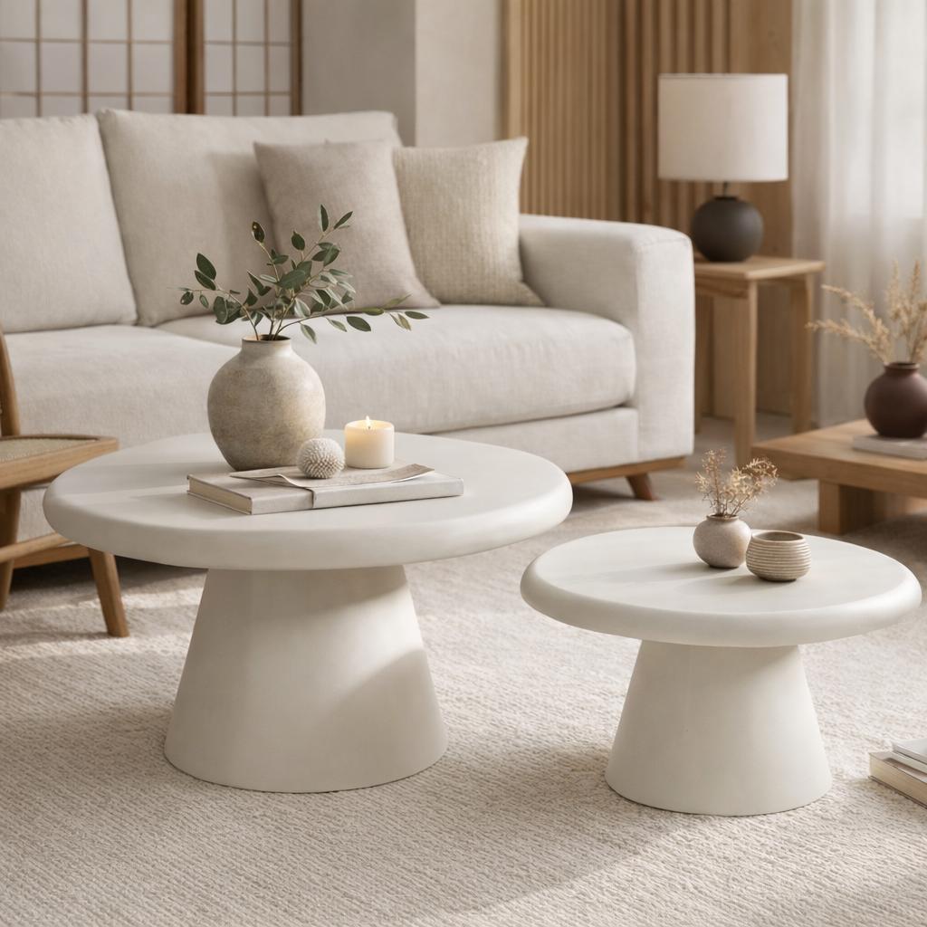 Emilia Coffee & End Table White