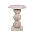 Blanchie Wooden Stacked Ball Side Occasional Table