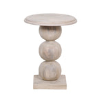 Blanchie Wooden Stacked Ball Side Occasional Table