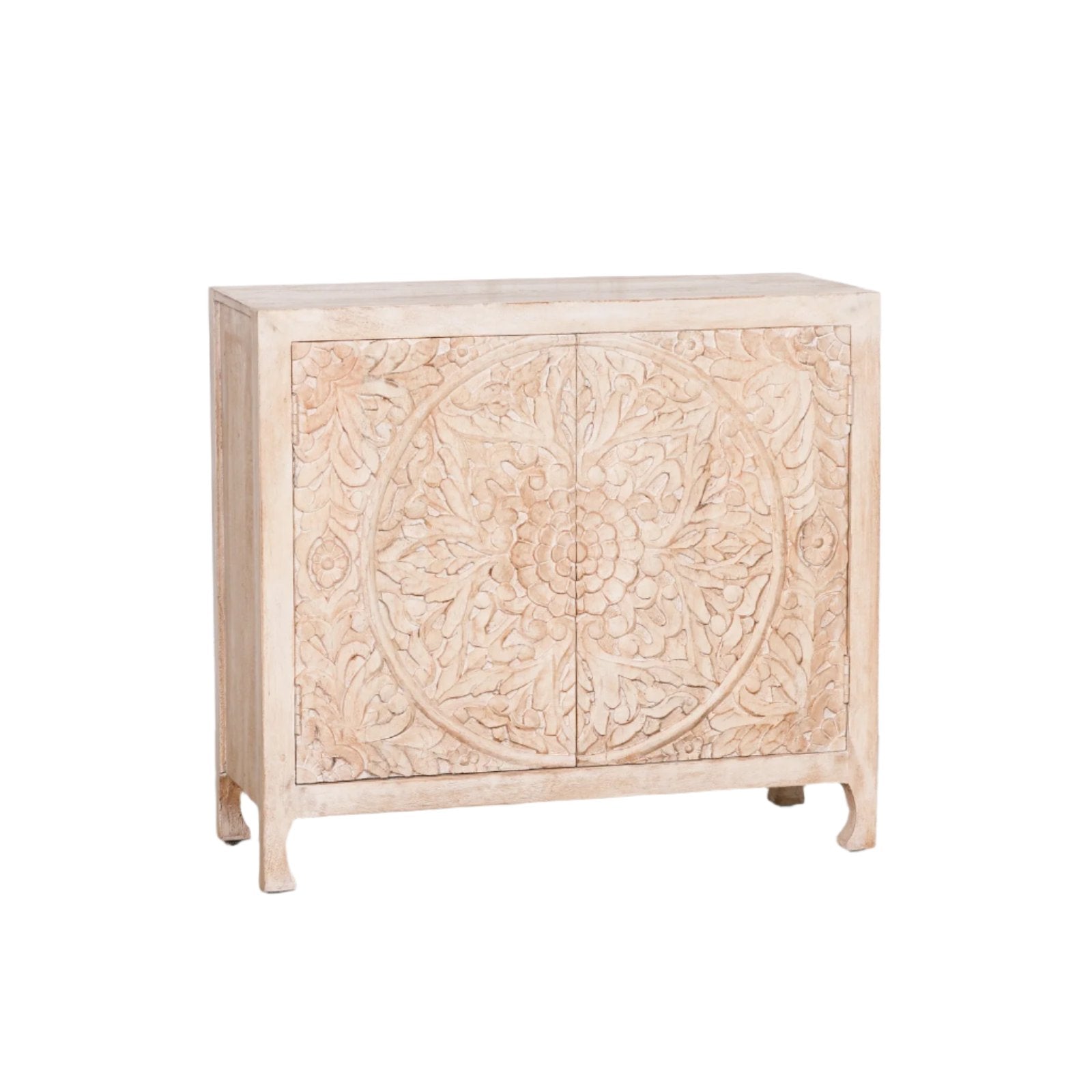 Ornate Wooden 2 Door Cupboard