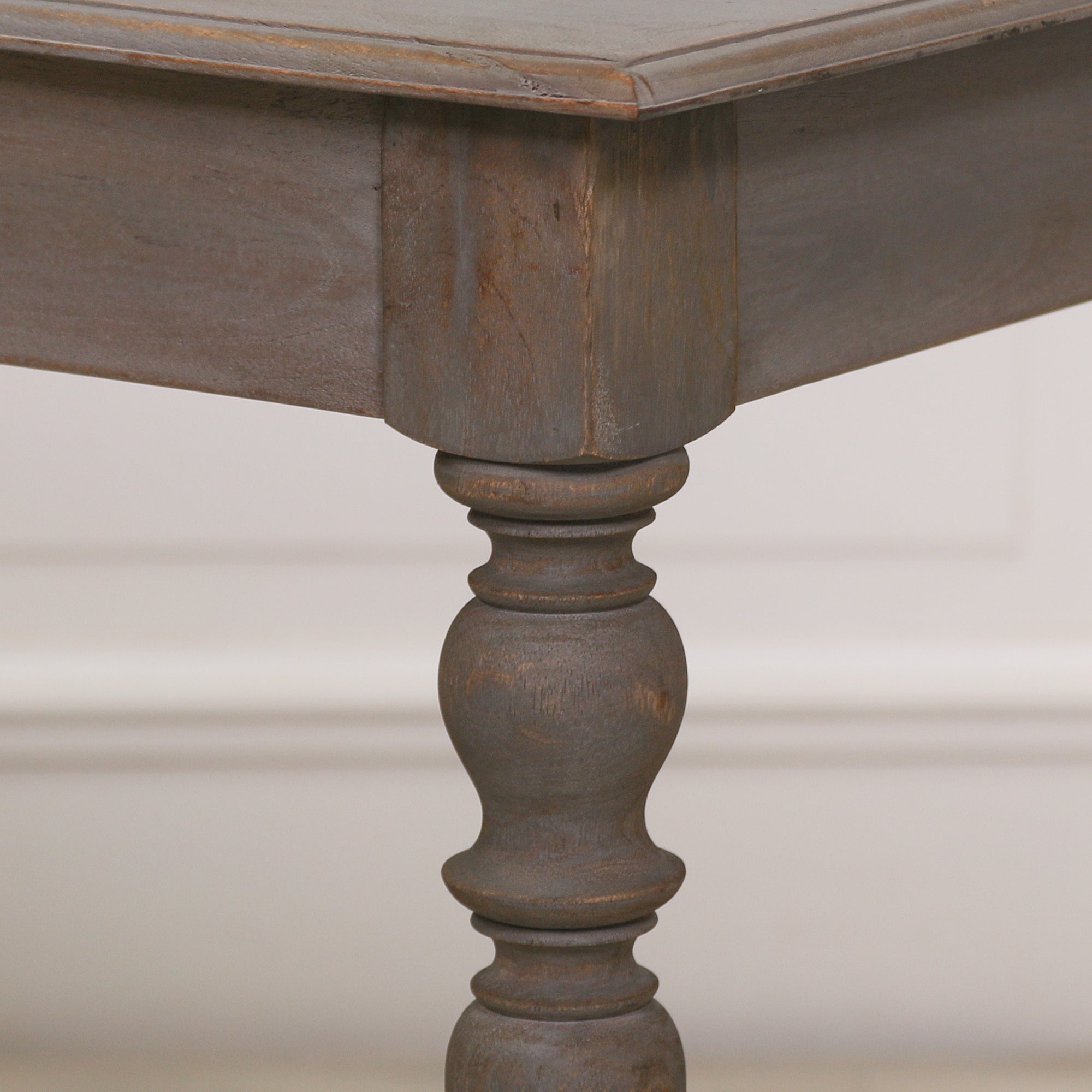 Rustic Wooden Column Leg Console