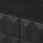 Black Wooden Diamond Pattern Sideboard