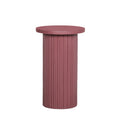 Ribbed Damson Round Side Occasional Table