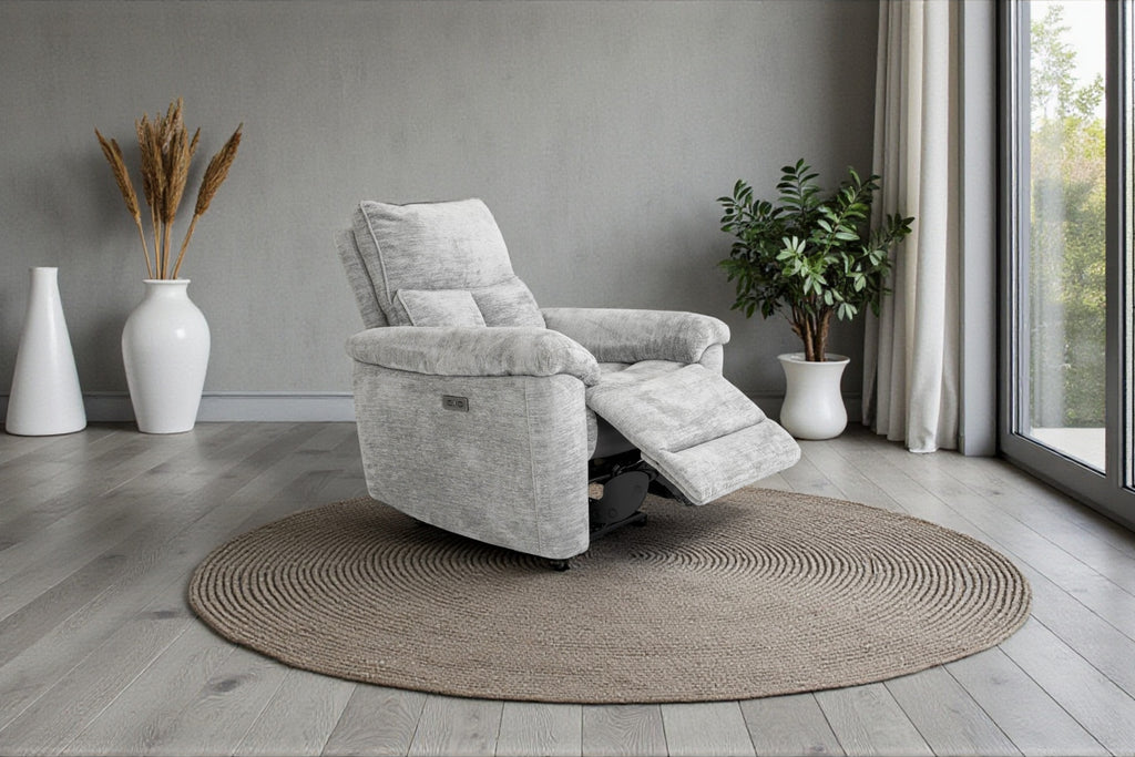 Klint Grez Lay-Z-Boy Style Fabric Power Recliner Armchair