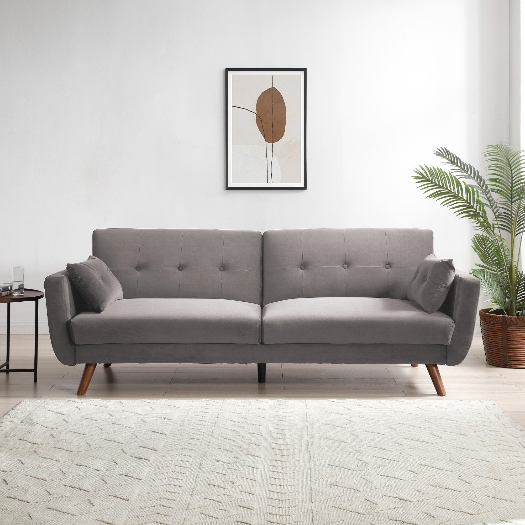 Grey Velvet Oslo Sofa Bed