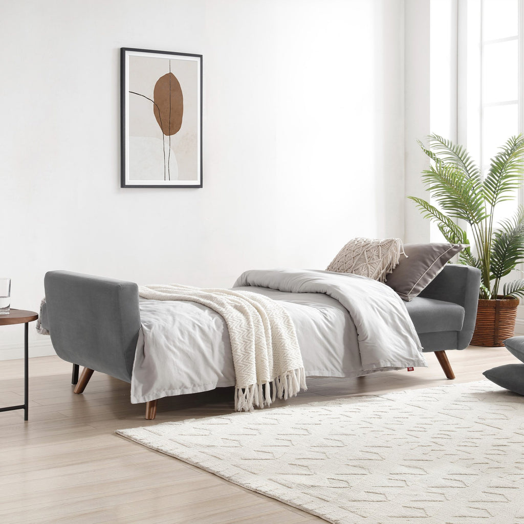 Grey Velvet Oslo Sofa Bed