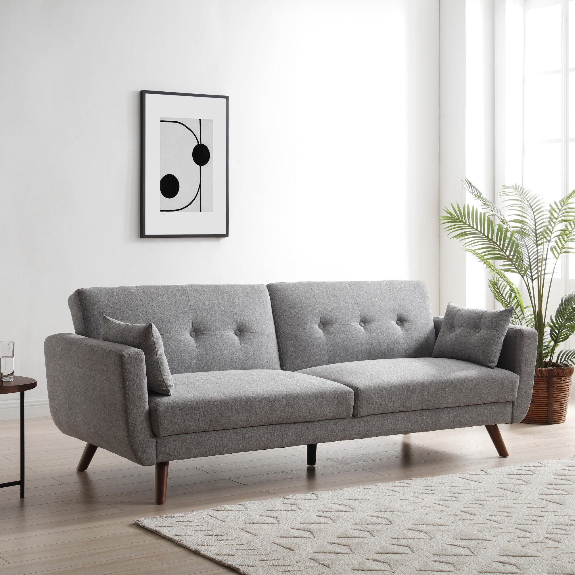 Grey Velvet Oslo Sofa Bed