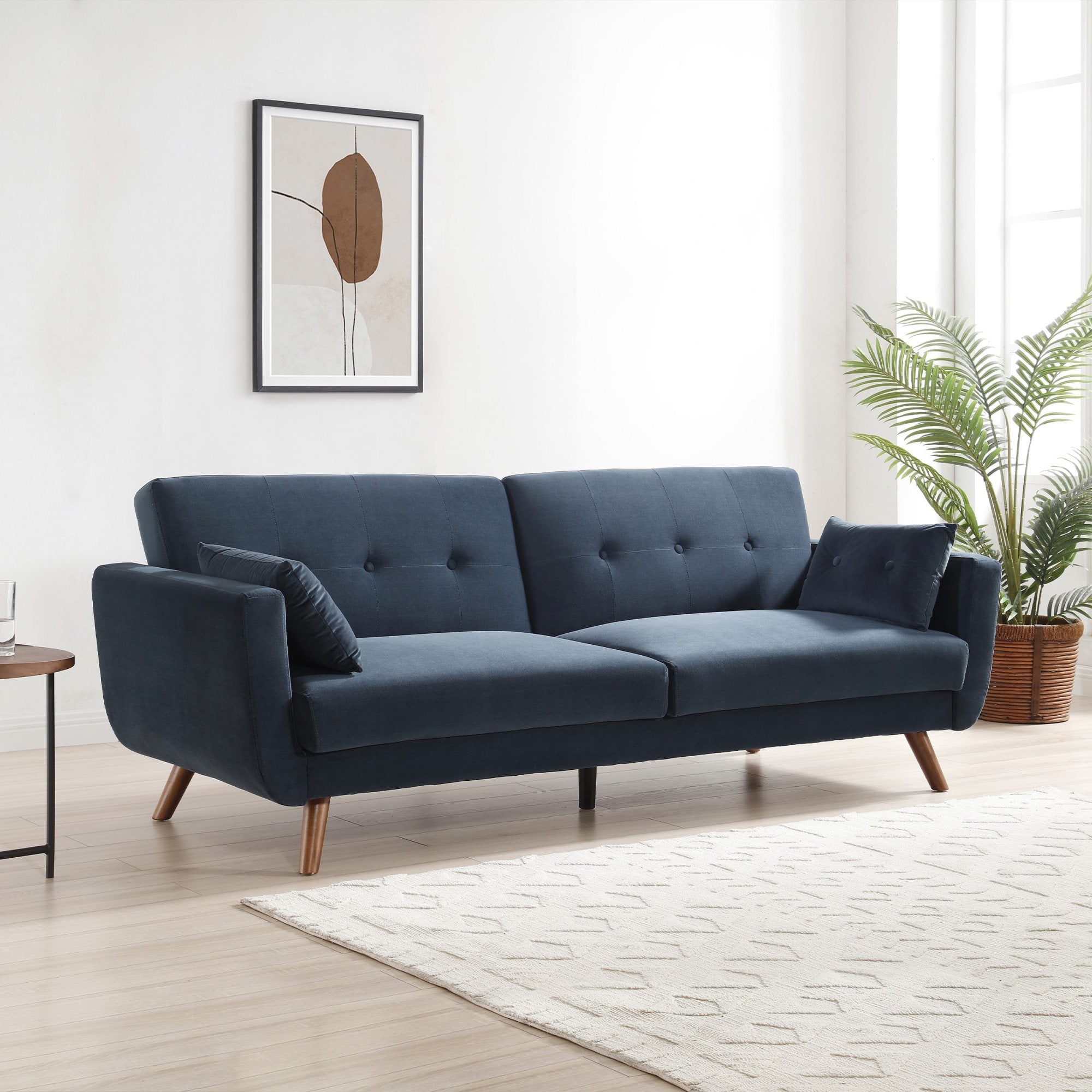 Athena Ink Velvet Oslo Sofa Bed