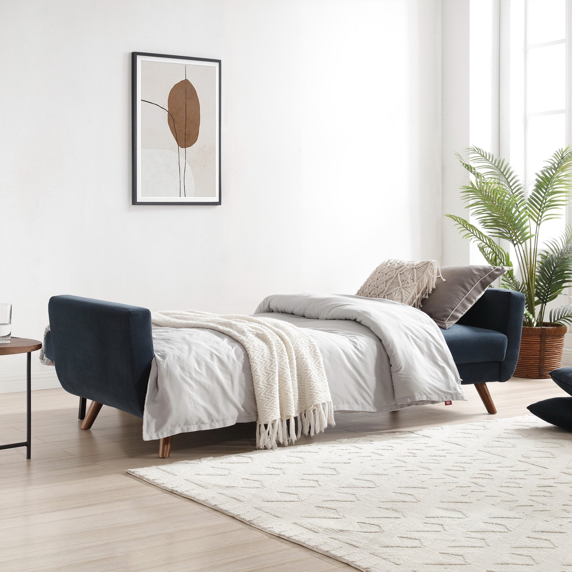 Athena Ink Velvet Oslo Sofa Bed