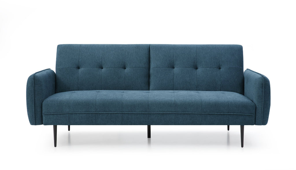 Themis Blue Soft Textured Weave Erik Sofa Bed
