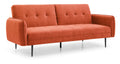 Themis Orange Soft Textured Weave Erik Sofa Bed